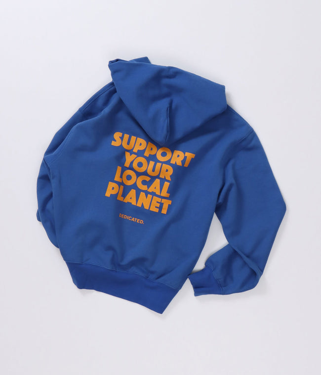 SUPPORT HoodieのBlueの背面