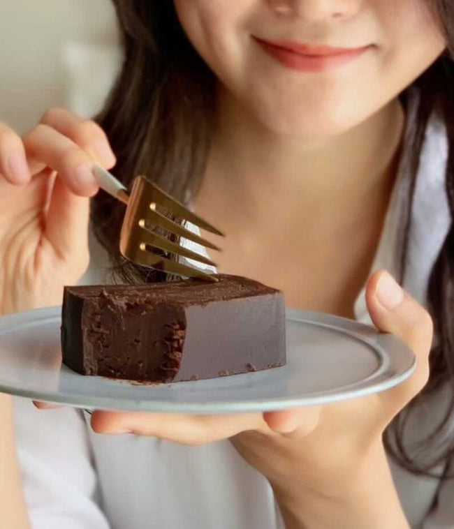生ガトーショコラ 食べている様子