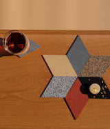 Champ Rhombus Table Trivets Desert Stone Blue 自由な組み合わせ ろうそく キャンドル コースター