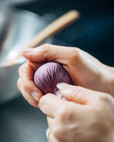 和晒で紫芋のきんとんを作る